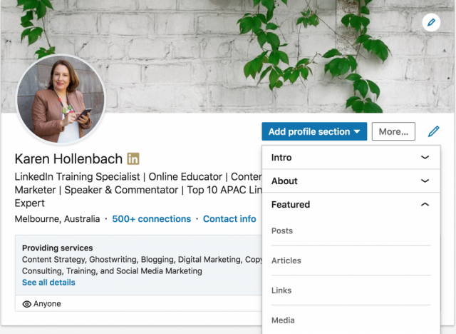 How to use the featured section on your LinkedIn profile